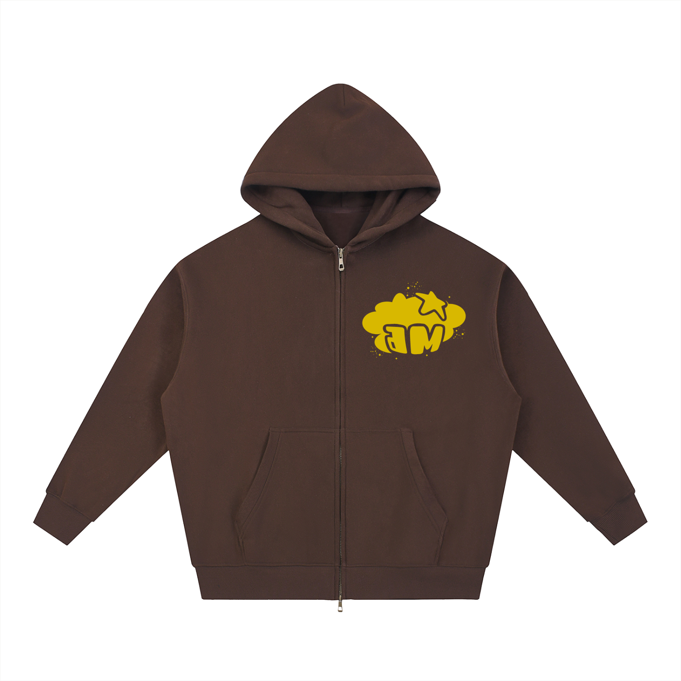 6 Eyes Boxy Fleece Dbl Zip Hoodie