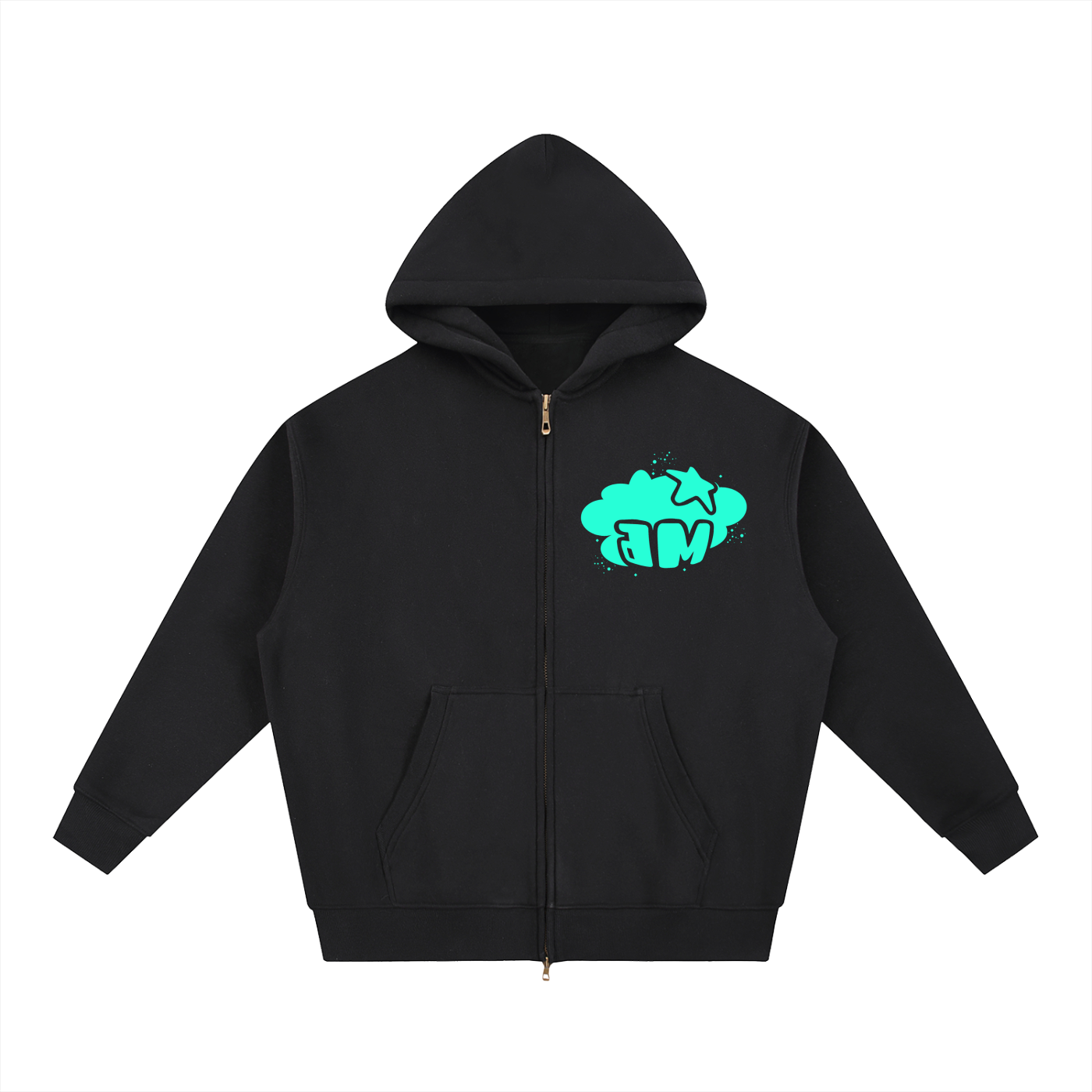 THOLAD Boxy Fleece Dbl Zip Hoodie