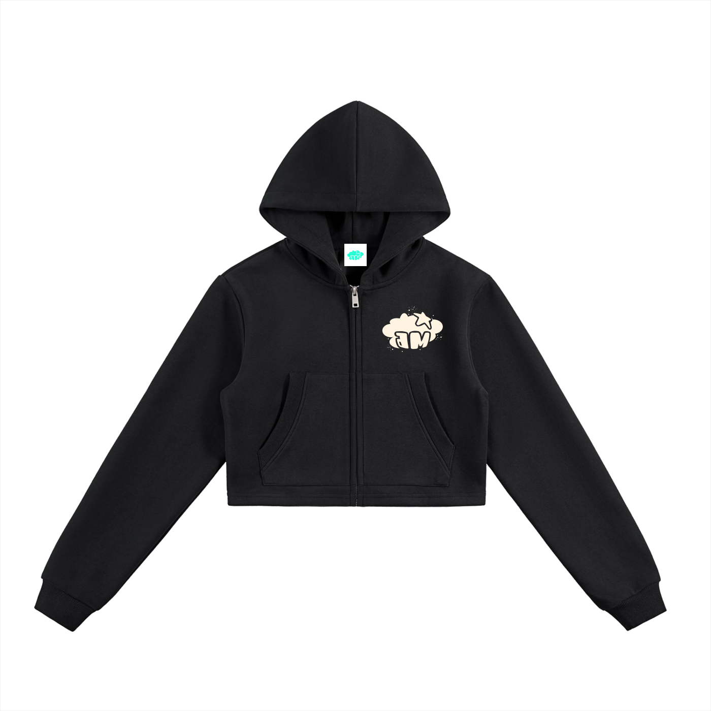 Pet Cemetery Cropped Zip Hoodie