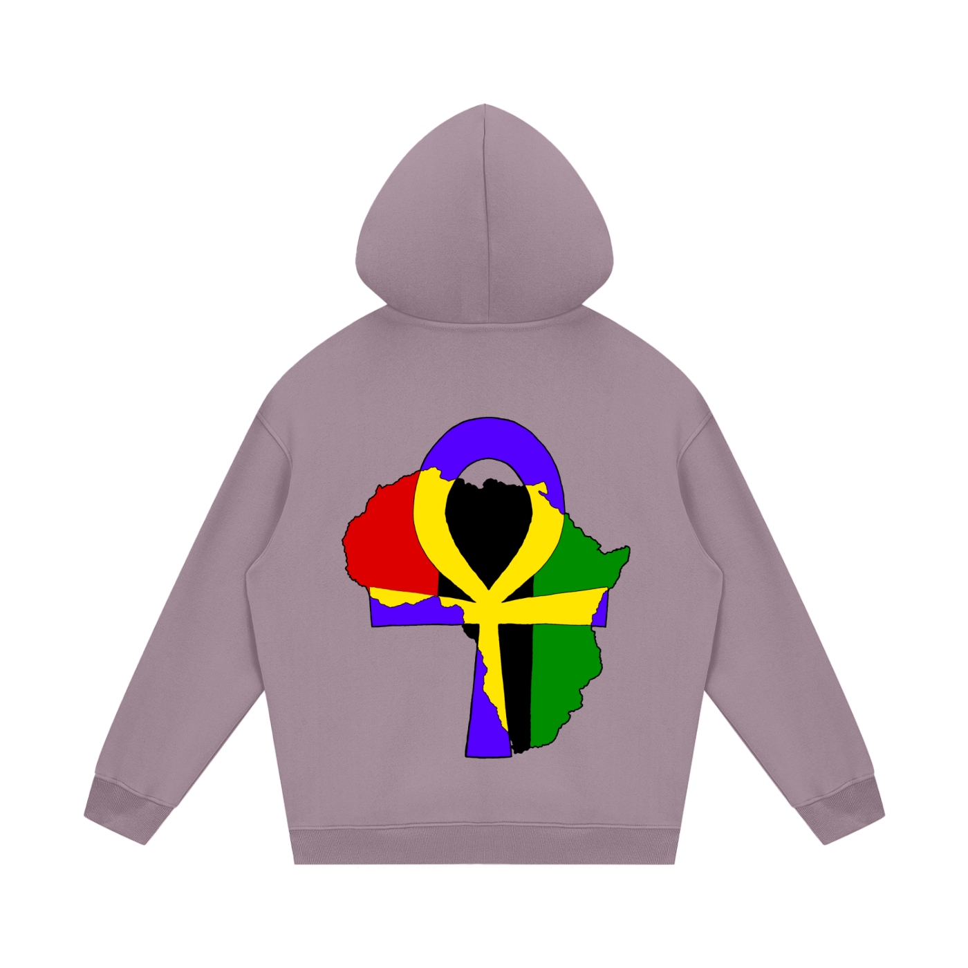 Afrika Fleece Pullover Hoodie