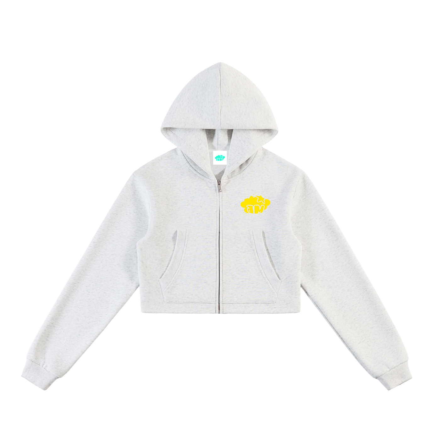 Afrika Cropped Zip Hoodie