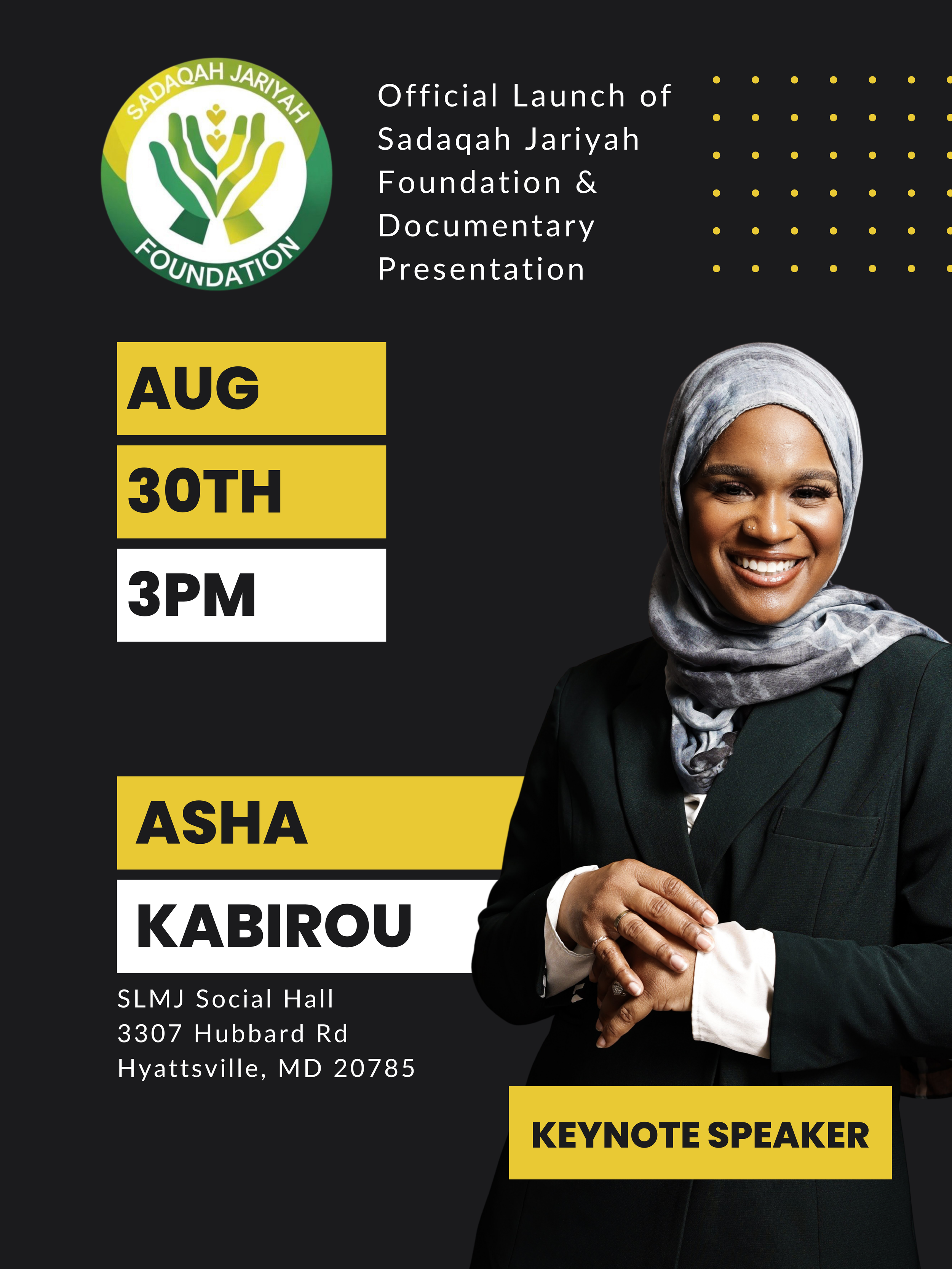 Sadaqah Jariyah Foundation Keynote Speaker
