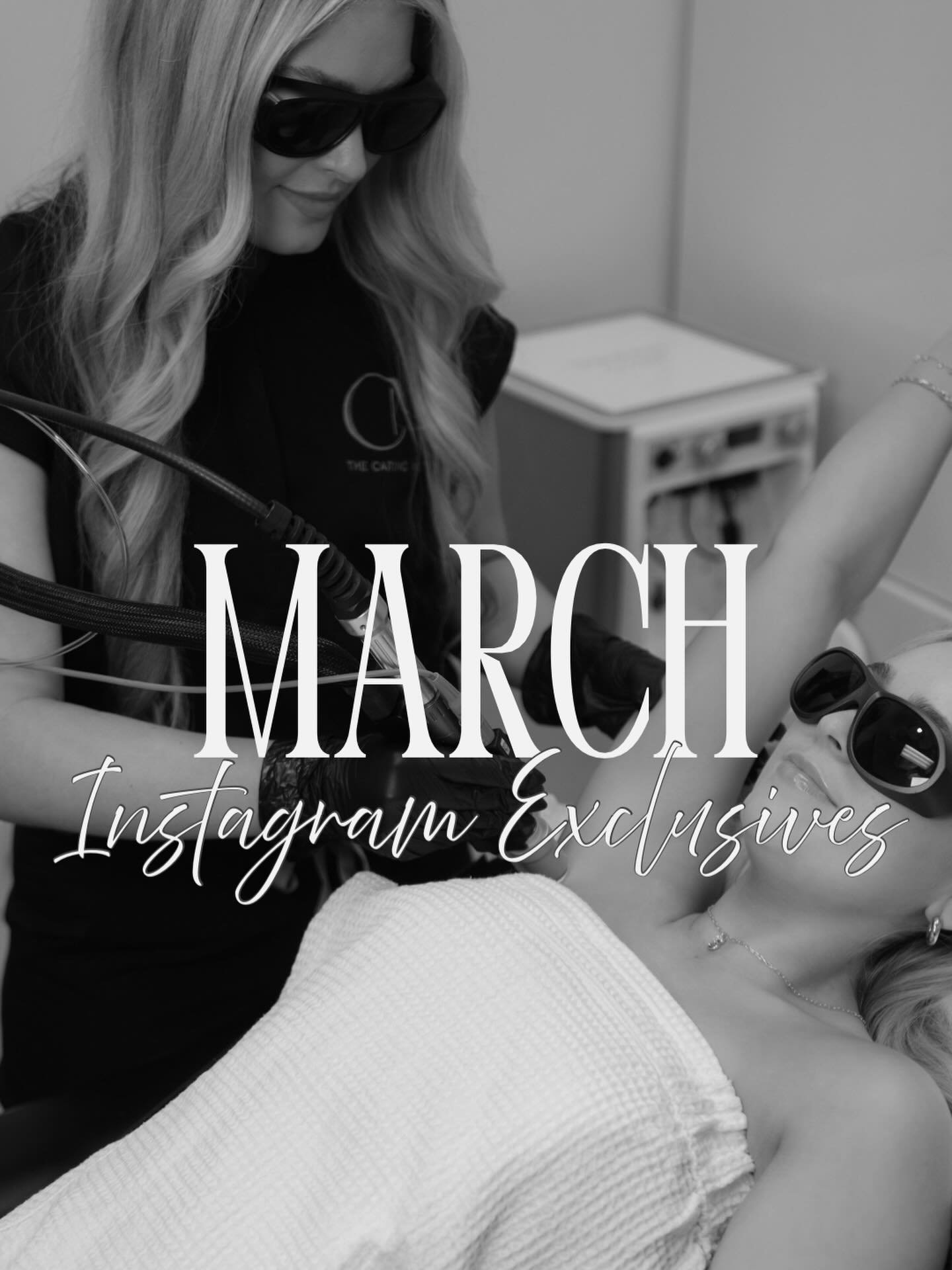 These specials are just for our Instagram family! 💕 Stop by this month to start your first treatment and lock in your package savings:

✨ Laser Hair Reduction
&bull; Choose 1 area (like underarms) + commit to 8 sessions &rarr; 15% OFF
&bull; Choose 