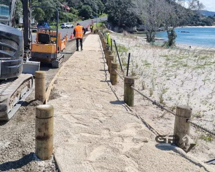 Beach pathway at Flaxmill Bay, Mercury Bay