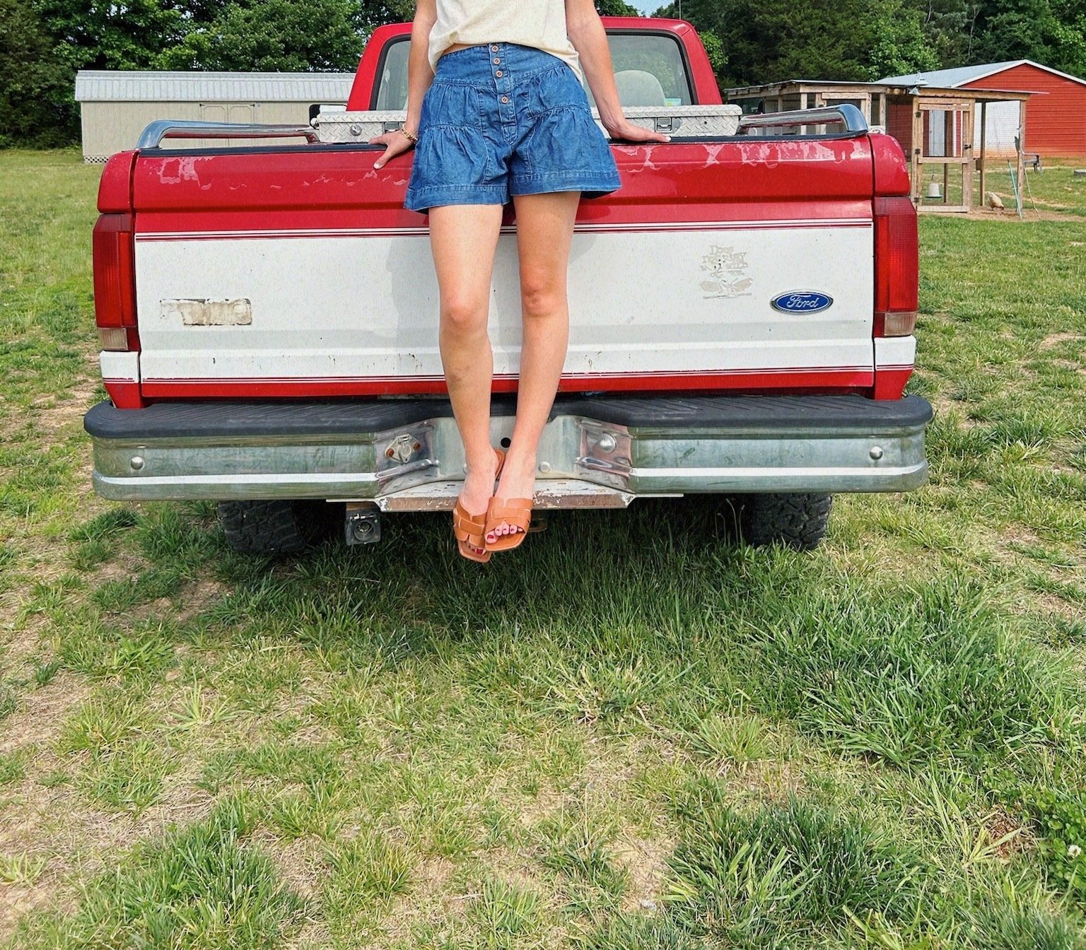 Blue Jean Bubble Shorts