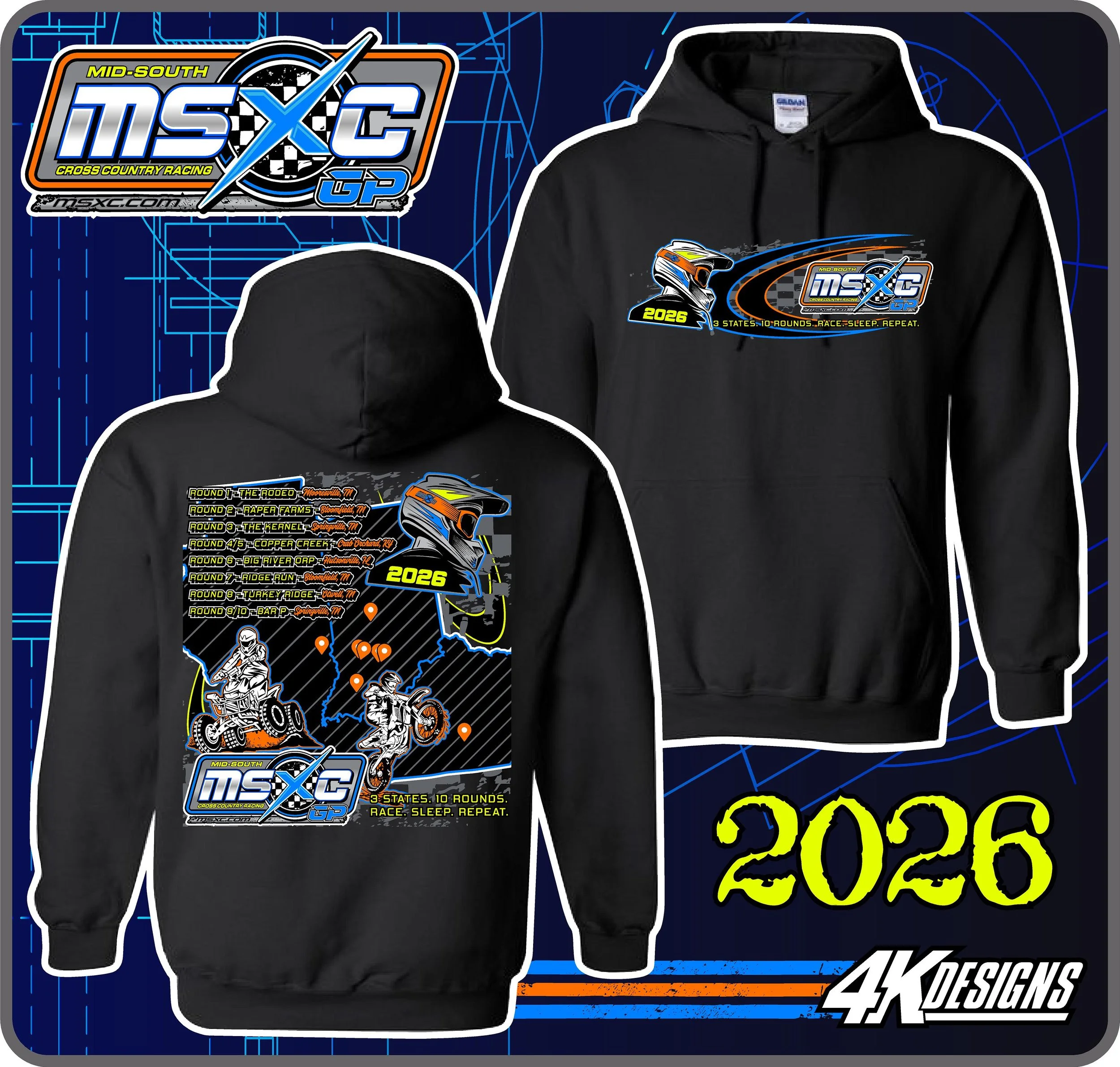 2026 MSXC GP Schedule Hoodie