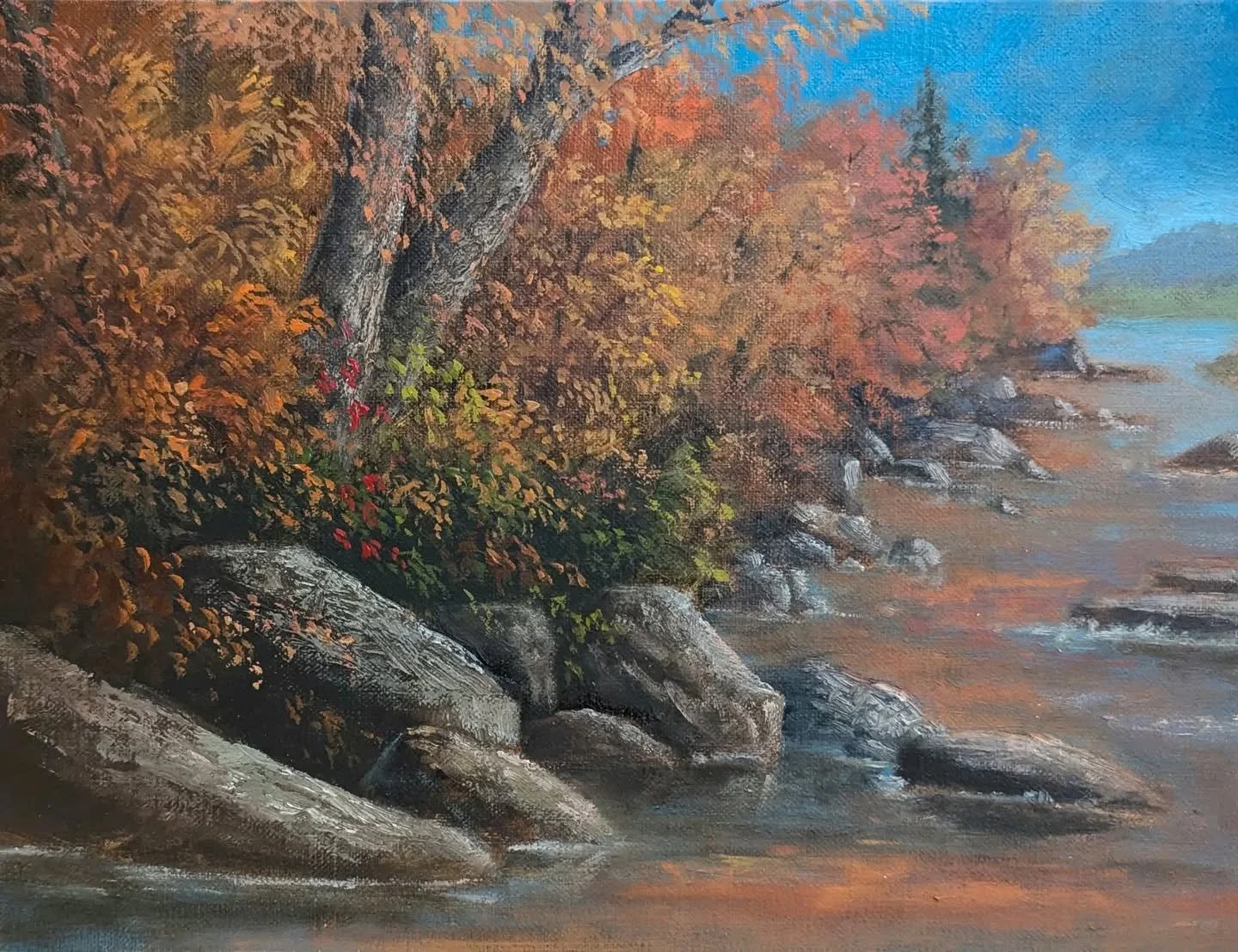 Oil on panel, 9x12&quot;

#oilpainting #landscapepainting #fallcolors