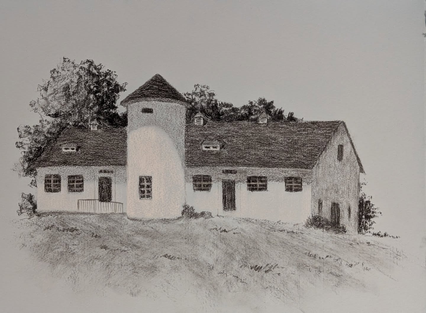 The Barn at Reynolda Village, Winston Salem.

11x15&quot; charcoal and white cont&eacute; on paper

#charcoaldrawing #charcoalart #reynoldavillage