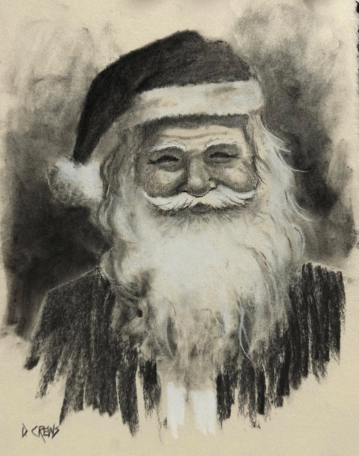 Santa - charcoal and white conte on paper

#santa #christmas #christmasart #drawing #charcoaldrawing