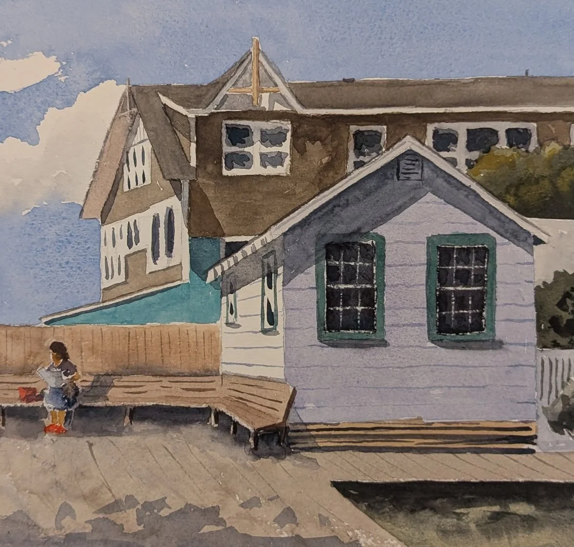 Ocracoke Village - watercolor on paper, 8x10"

#landscapepainting #watercolorpainting #ocracoke #ocracokeart #coastalart