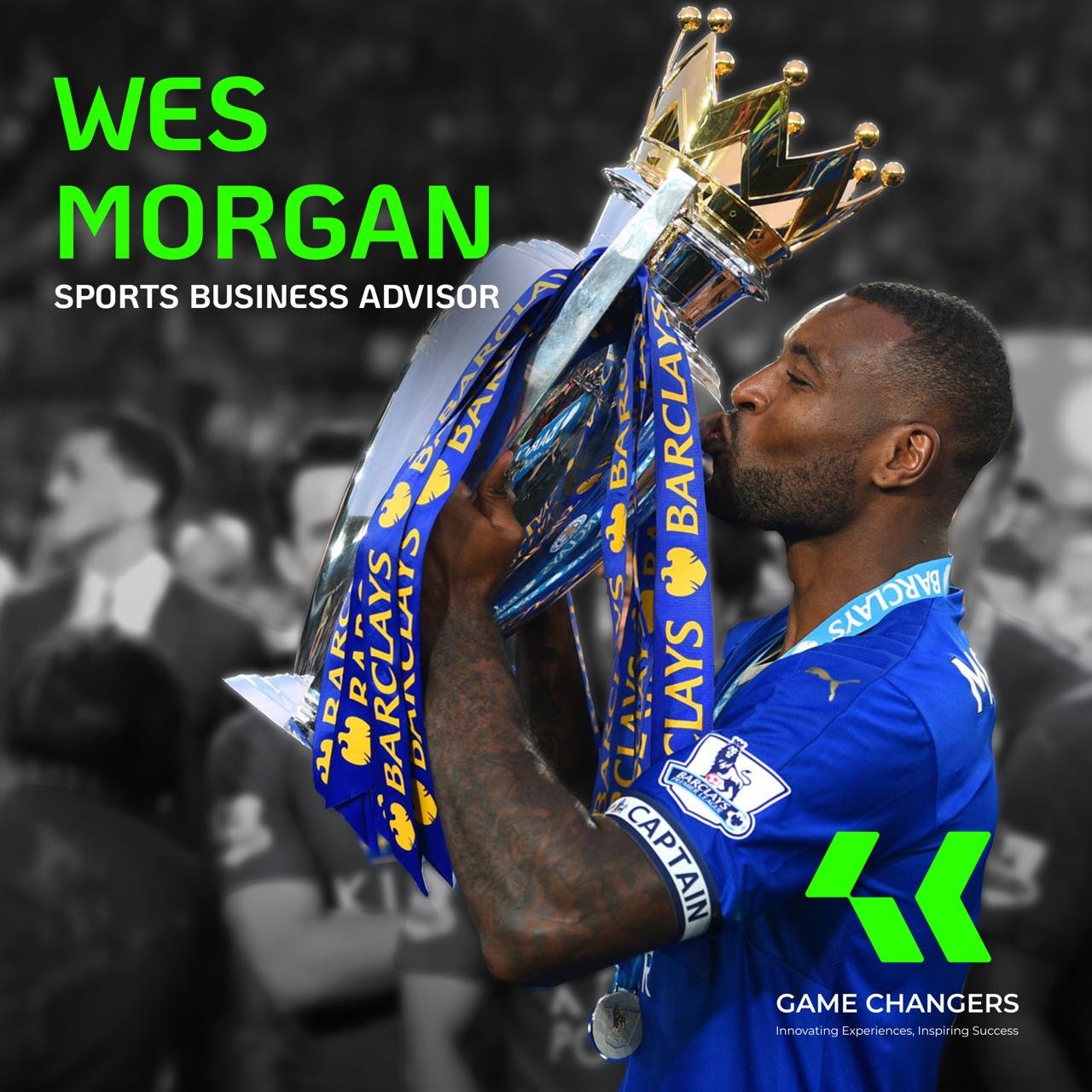 Wes Morgan, Premier League Winner Joins Game Changers