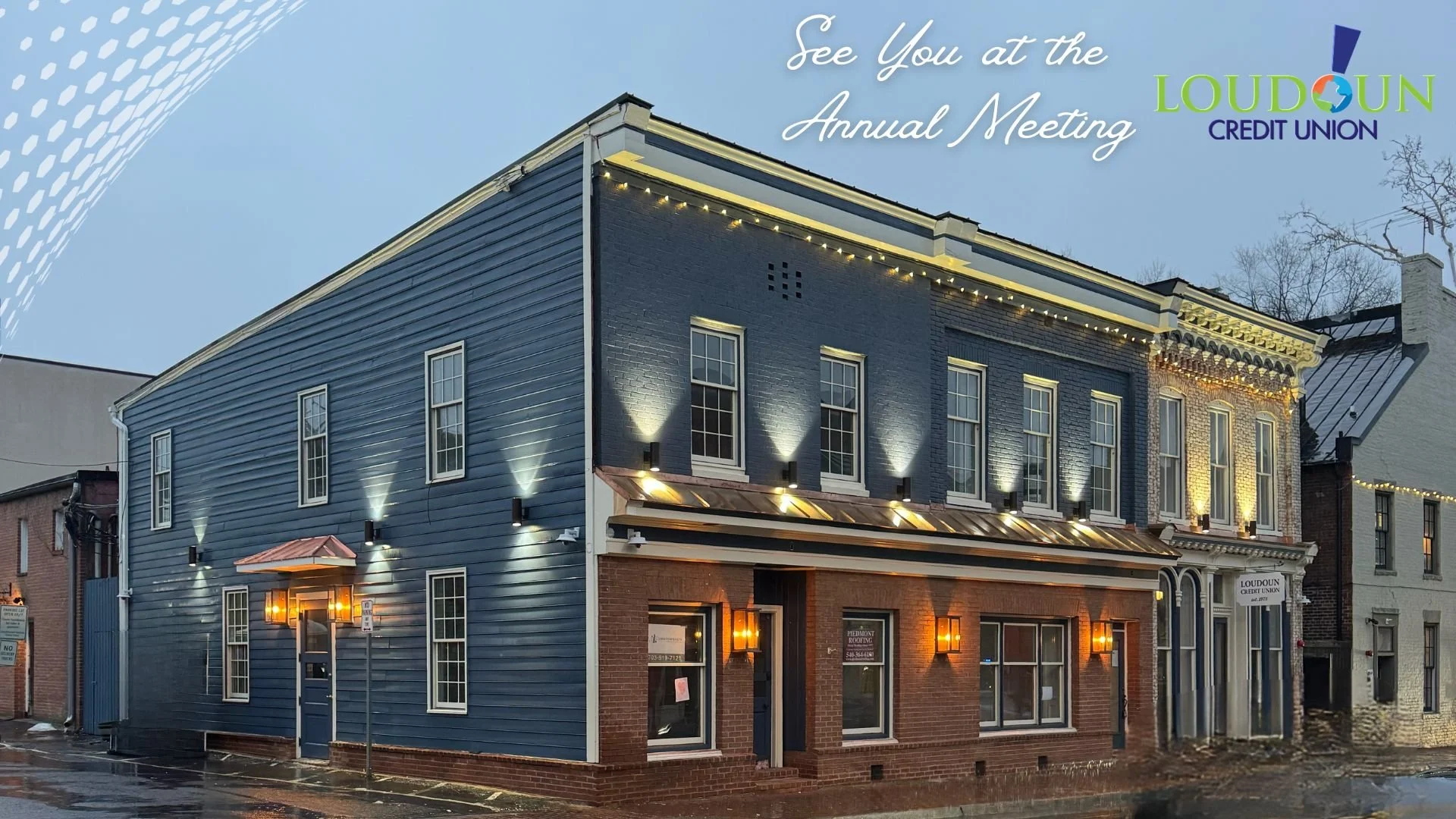 We invite you to join us for our 2026 Annual Meeting:
📍 6 West Market Street, Leesburg, VA
📅 Tuesday, April 14, 2026
🕔 5 PM

During the meeting, we&rsquo;ll share annual updates, conduct any necessary elections, and discuss the continued growth an