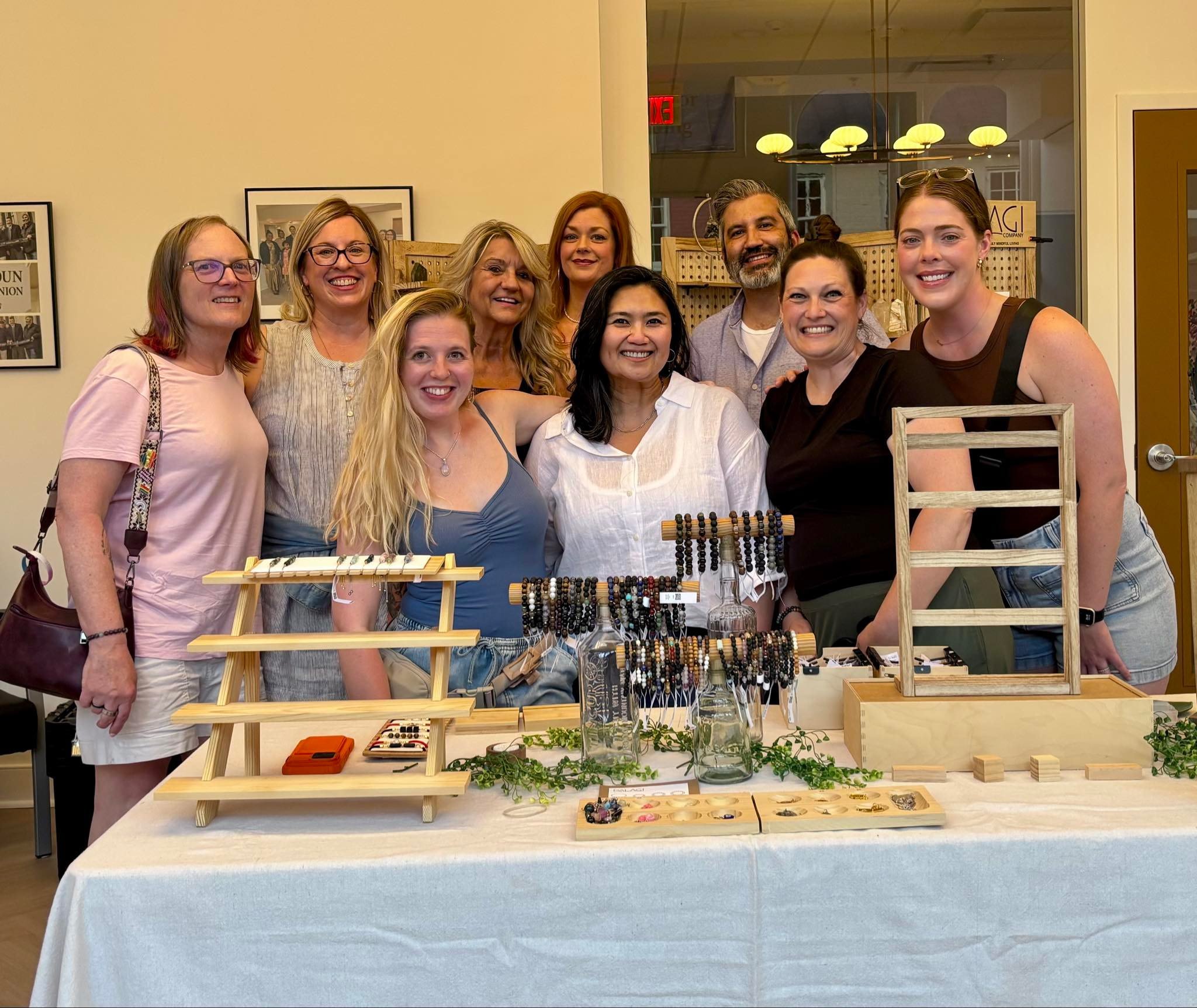 It was another amazing First Friday in downtown Leesburg, with local artisan creator Palagi Company hosting a pop-up shop in our Community Room!

Thank you to Pia, and everyone who came out and supported our neighborhood's small businesses! We love b