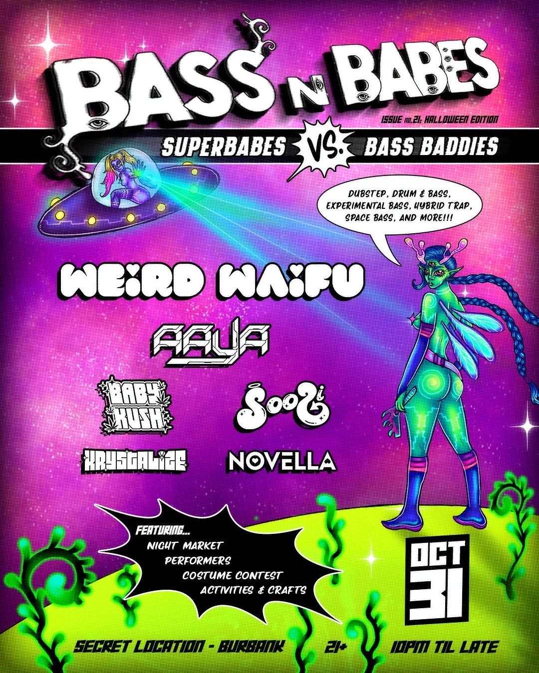 KAPOW 💥 Your Halloween plans just dropped, are you up for the challenge 😈

A cosmic crisis is brewing between the Superbabes and Bass Baddies and they need your help! Are you going to be the savior of humanity or will you destroy civilization?! No 
