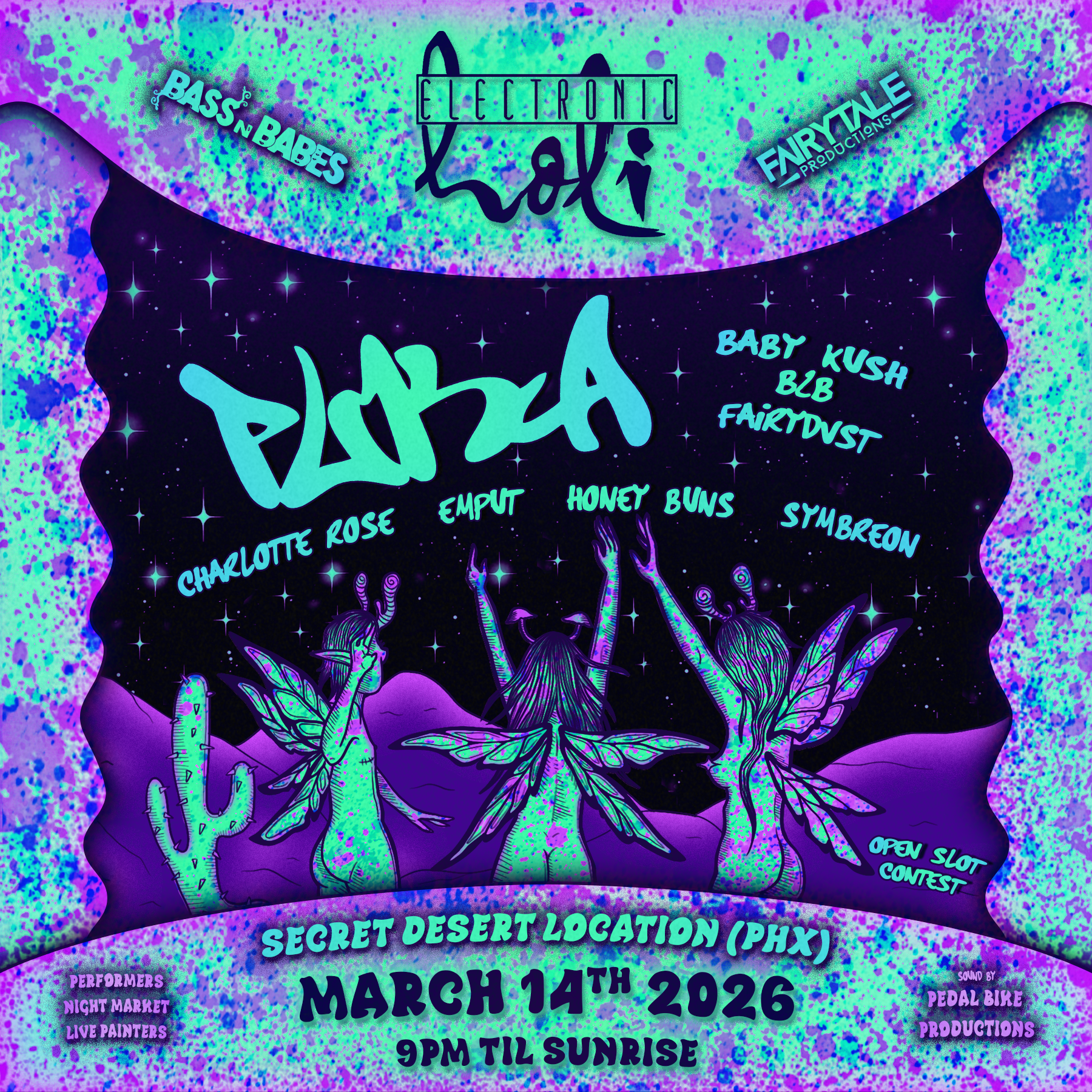 Fairytale Productions x Bass n Babes Present: Electronic Holi