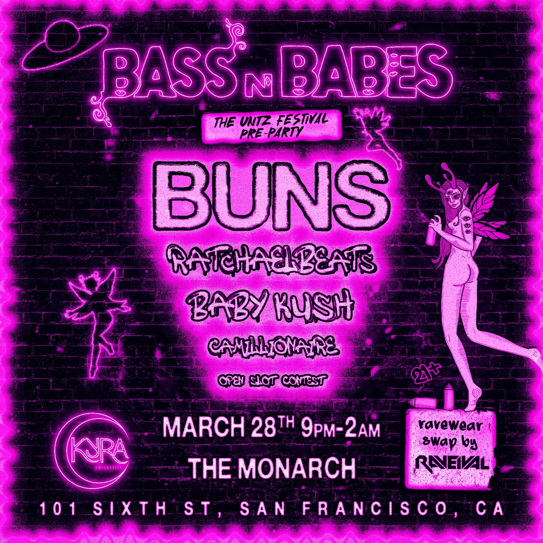 Bass n Babes x Kyra Collective: BUNS at The Untz Pre-party in San Francisco