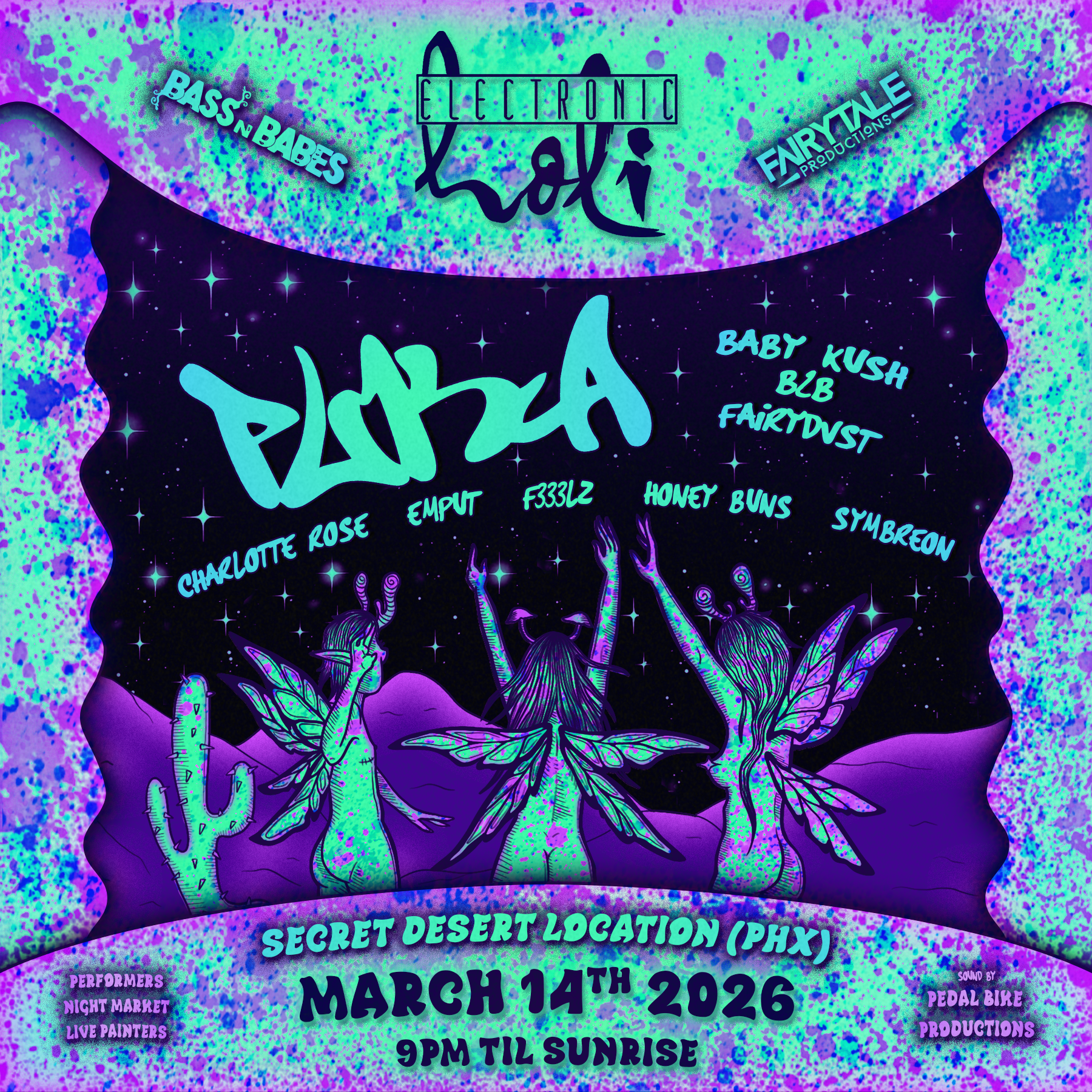 Fairytale Productions x Bass n Babes Present: Electronic Holi