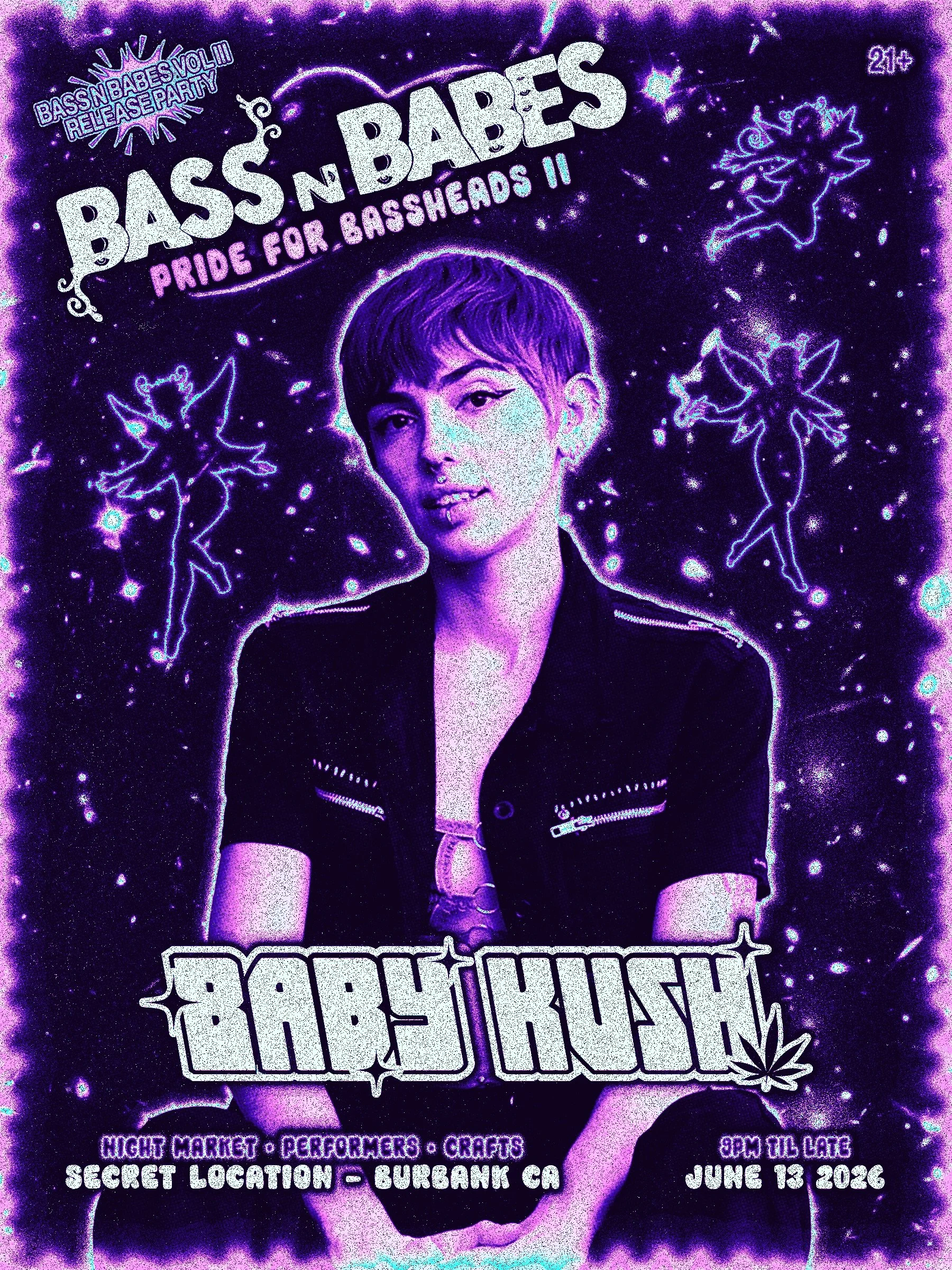 Magical fairy, dubstep diva, and founder and CEO of Bass n Babes, Baby Kush is returning to the stage to rock out with yall for Bass n Babes Pride for Bassheads on June 13!! 🧚🌈✨

This is her last time playing in LA until the fall, so don&rsquo;t mi