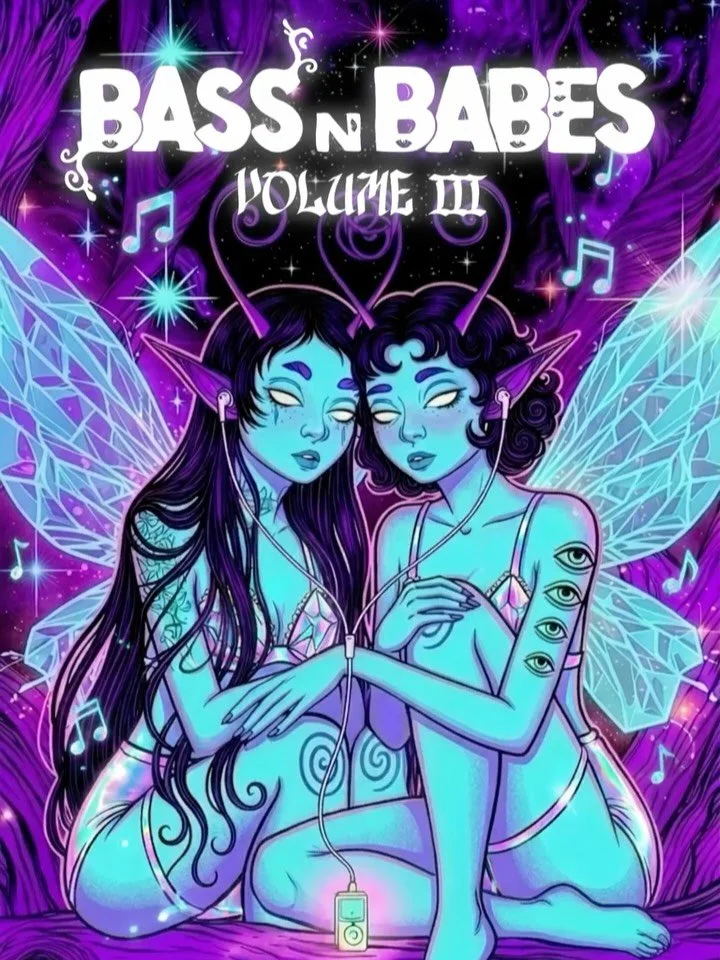 Bass n Babes Vol. III is out tomorrow June 12! We are absolutely elated to share more bass music by queer and femme artists with you 🏳️&zwj;🌈✨🪩 

This compilation is STACKED 💫

Vol. III release party June 13 in LA 🩵😈

Visualizer by @jessiecat.c