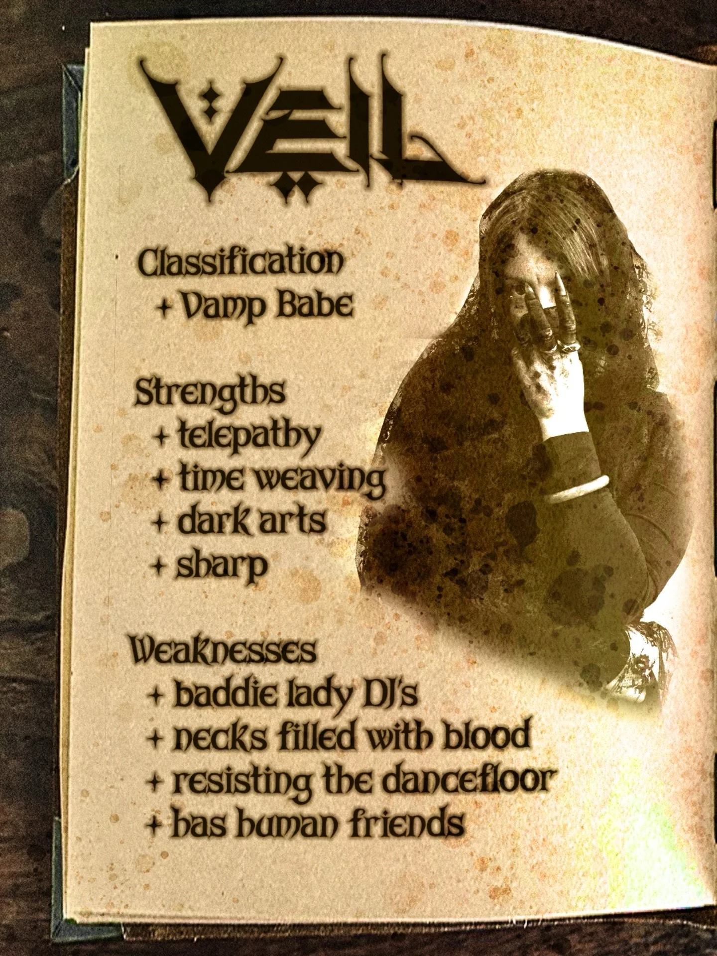 VEIL escaped from the underworld and is on a mission to take over Bass n Babes Halloween with her dark and mysterious beats! 

We need your help battling this spicy, chaotic Vamp Babe 🩸🔪 Once @veil_____ hops on the decks, her sound will possess us 