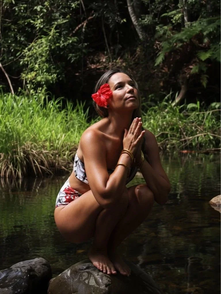 Soulfuldays with Maria meditation on a rock namaste mudra