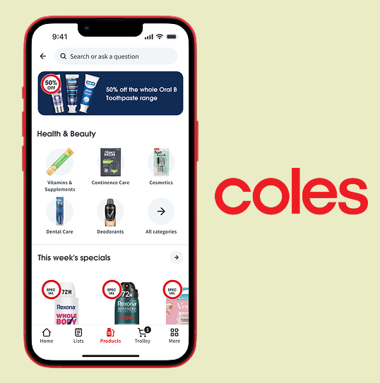Coles - Product Category Pages