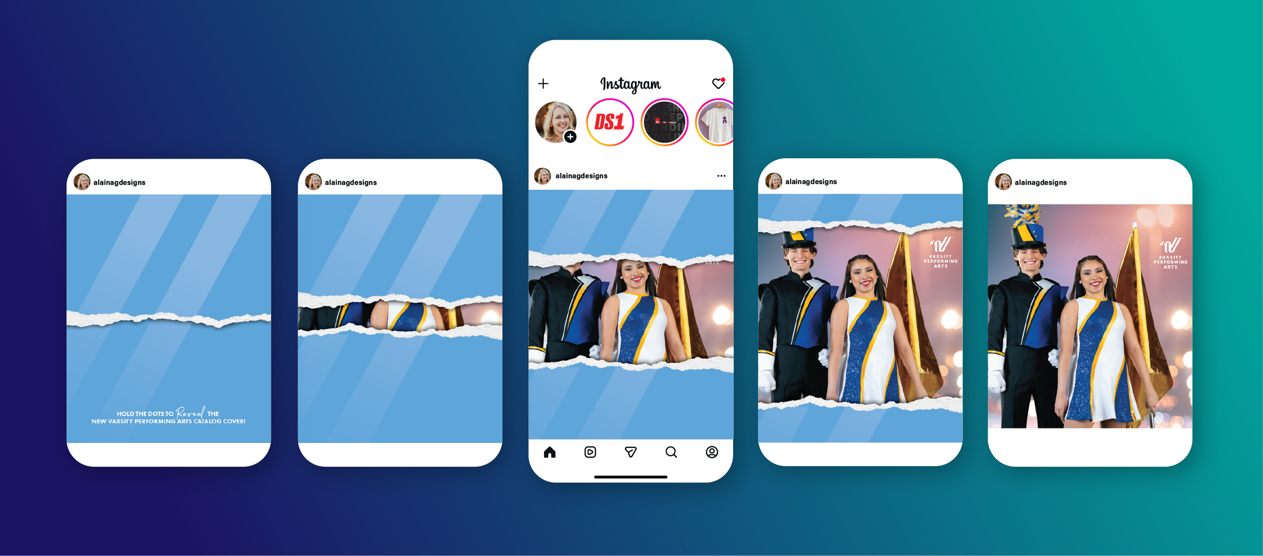 This is an example of an Instagram Carousel, previewing the companies new yearly catalog.