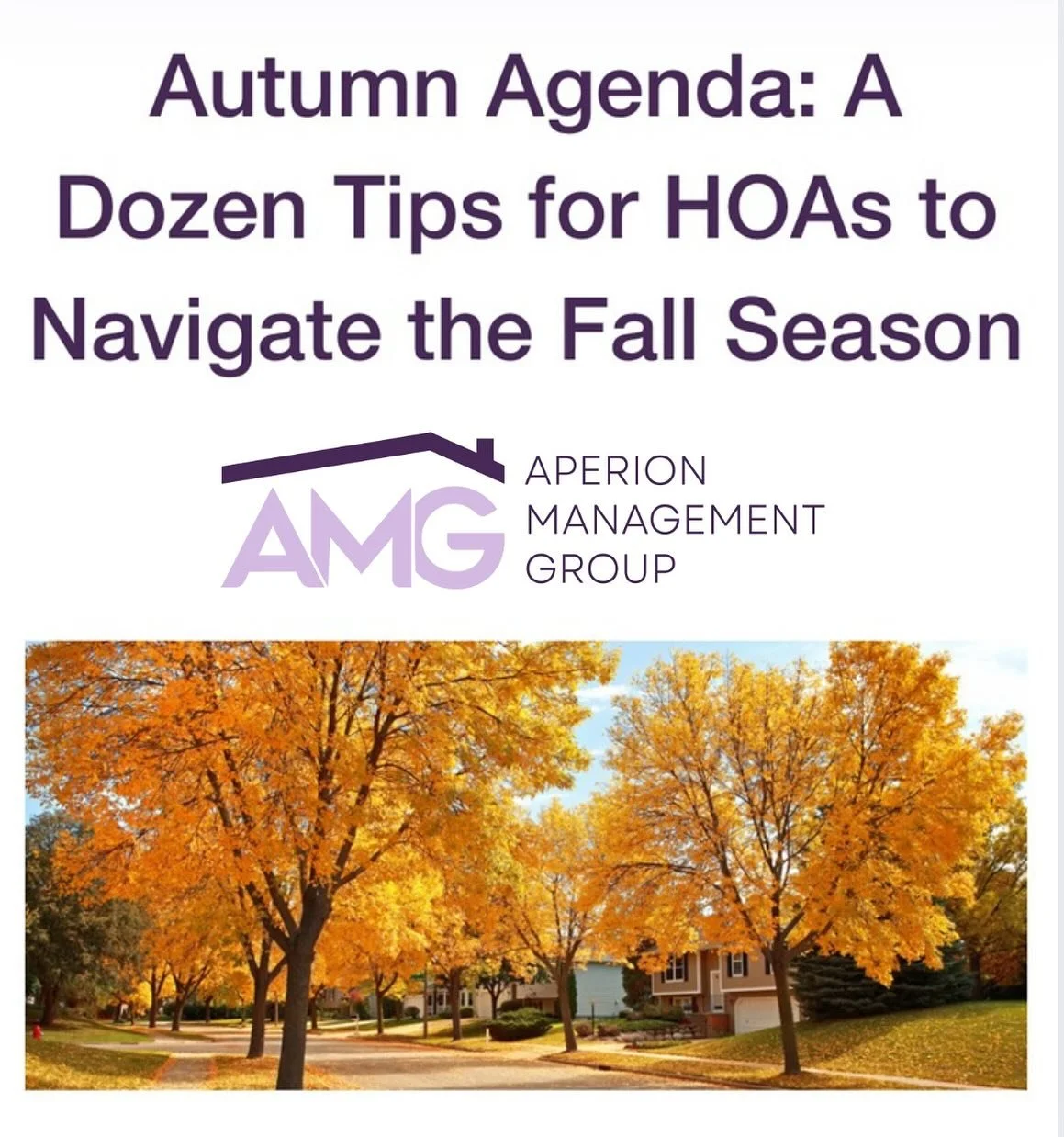 π Fall is here — and for HOAs, that means preparing for seasonal changes, maintenance needs, and upcoming board planning. Check out our this Homeowner Learning Hub article with a dozen tips to help your community navigate autumn smoothly and p