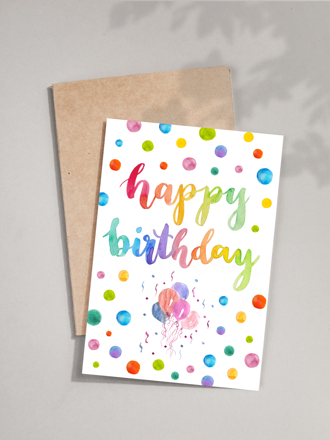 Rainbow Happy Birthday Card