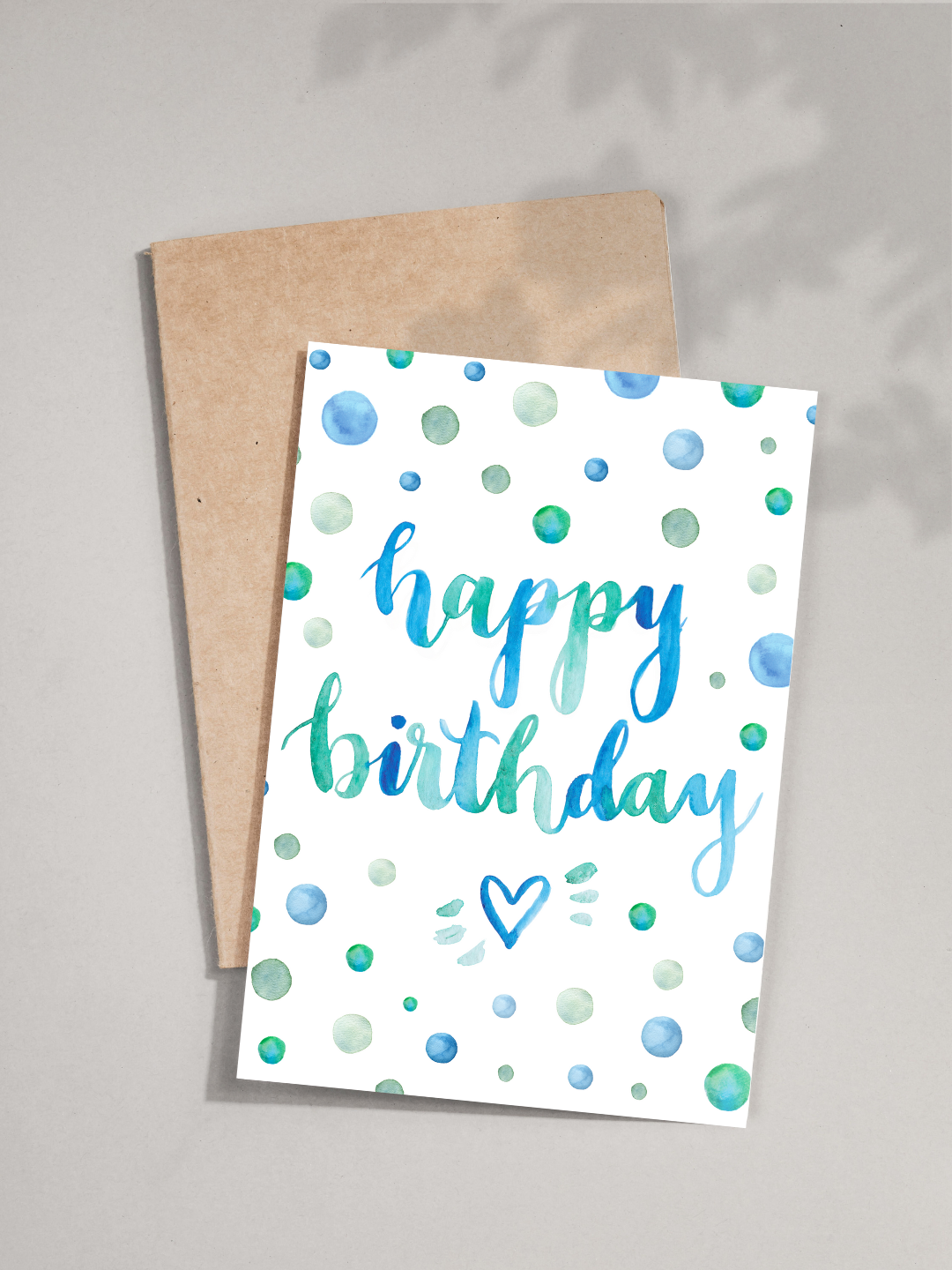 Blue Happy Birthday Card