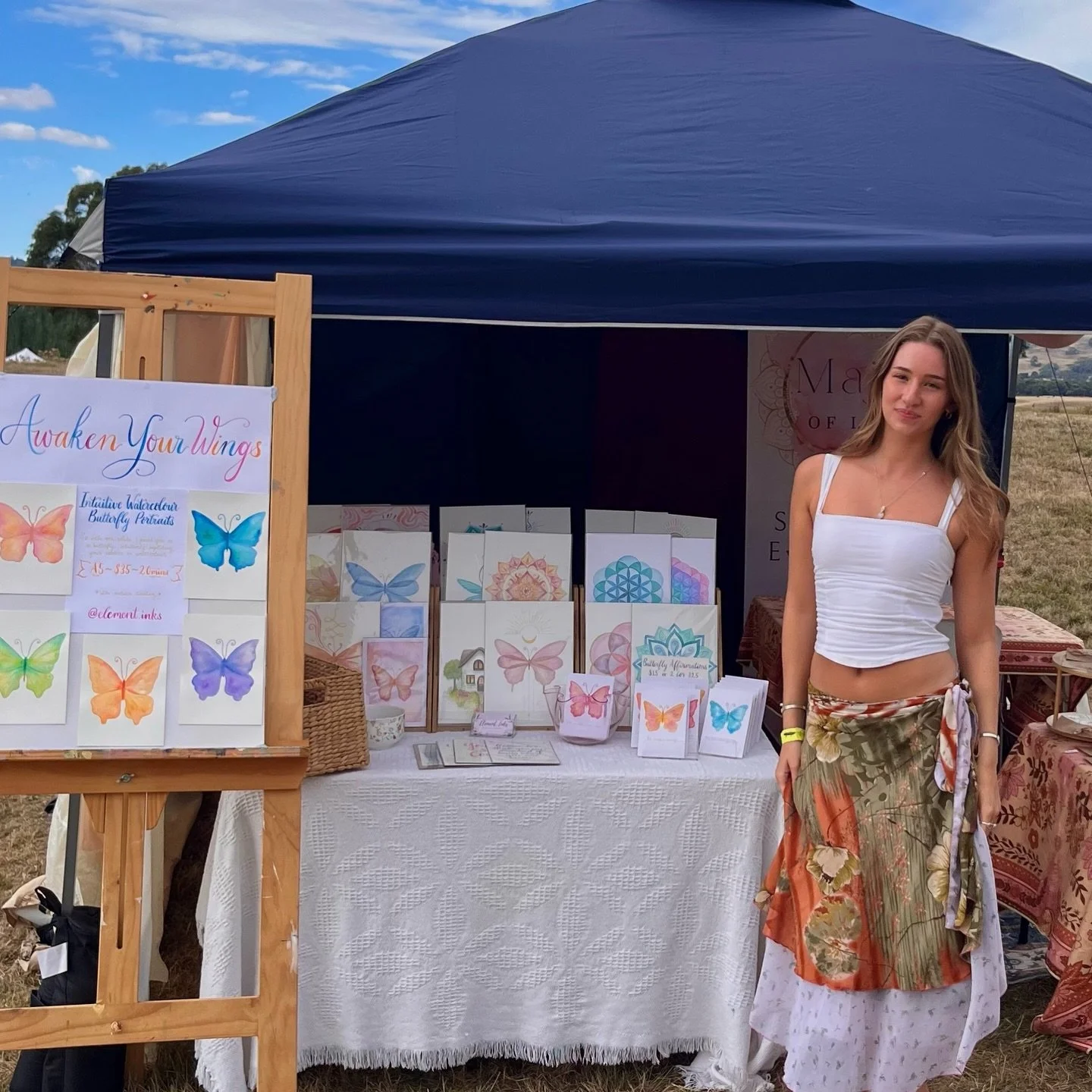 First festival done! Was a challenging 4 days with lots of wind, rain, thunderstorms and heat, but we did it! 

Was blessed to share a stall with the beautiful Jess from @majik_of_life 🧚&zwj;♀️✨💖

@bohemiansummerfestival #bohemiansummmerfestival #a