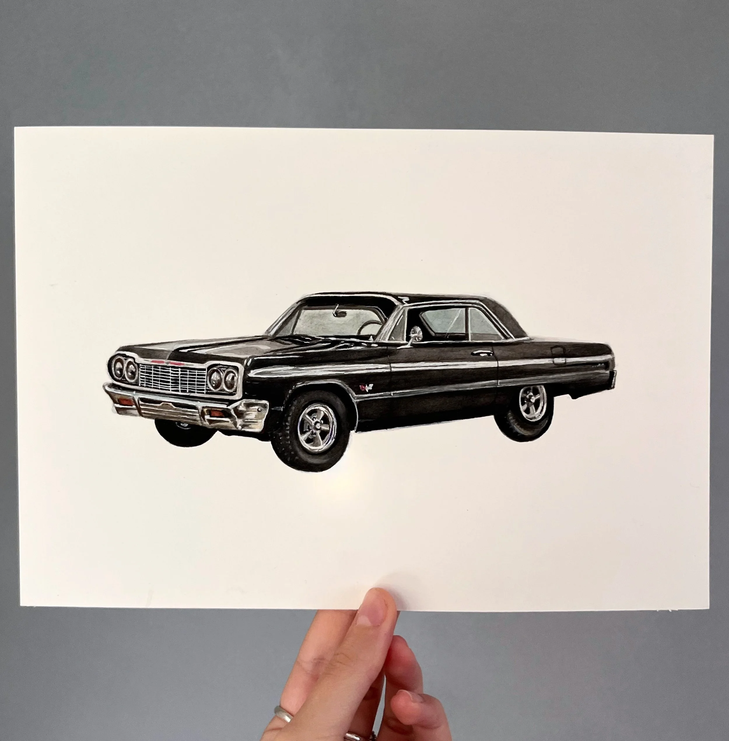 1964 Chevrolet Impala SS 🖤

#chevyimpala #classiccarart #americanclassiccars #watercolourillustration #automotiveart
