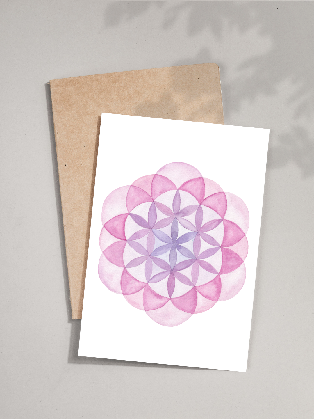 Pink Seed of Life Card