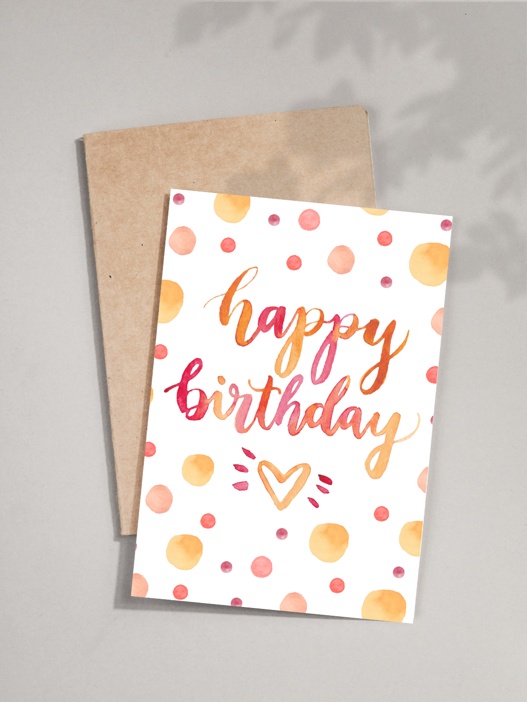Orange Happy Birthday Card