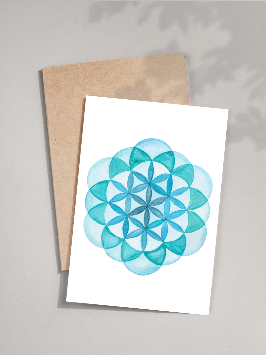 Blue Seed of Life Card