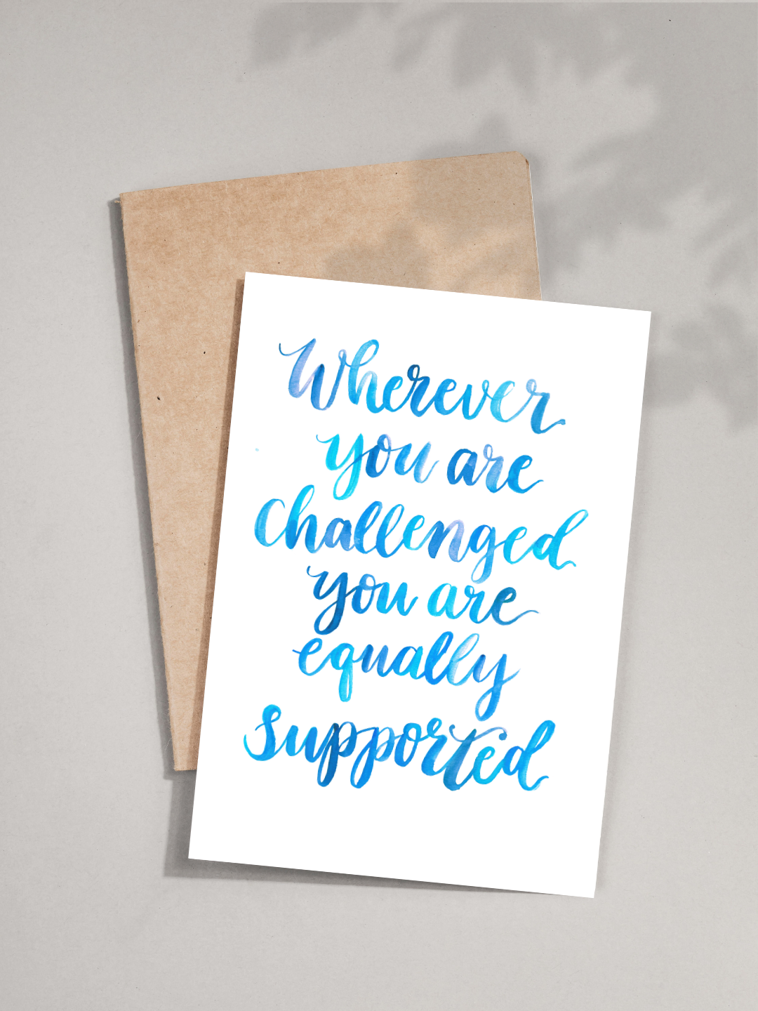 Blue You Are Supported Card