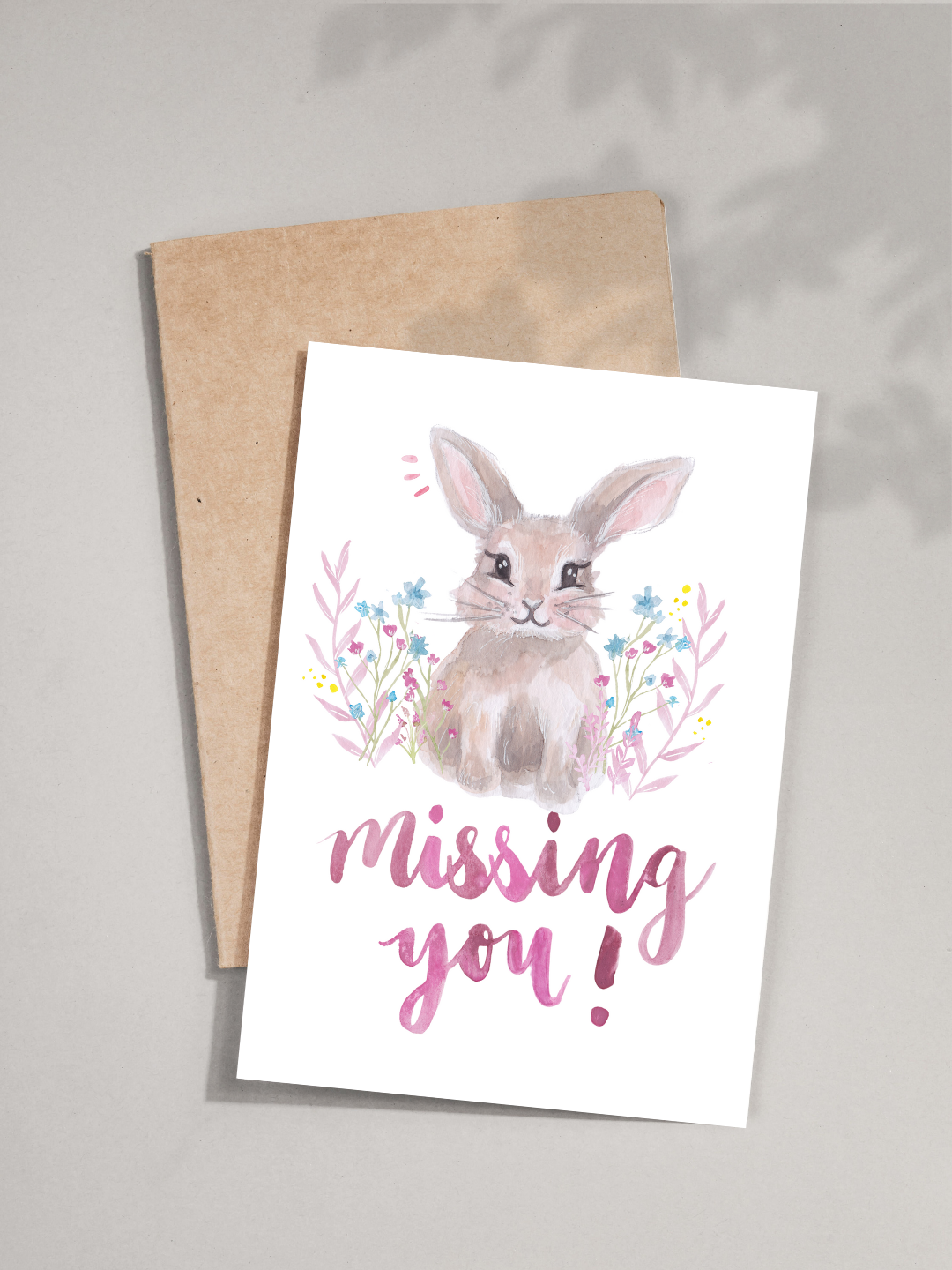 Missing You Bunny Card