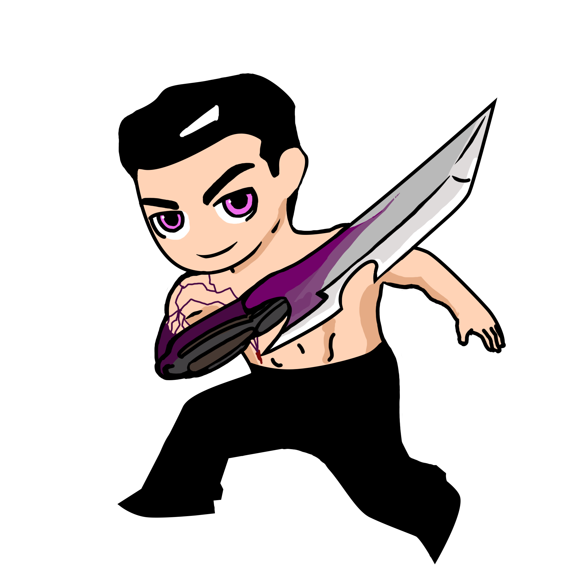 Chibi Pin Design - This was done as a crowdfunding incentive for another JW Storytelling book, Night Rain. This was turned into a pin and sent out to supporters of the book.
