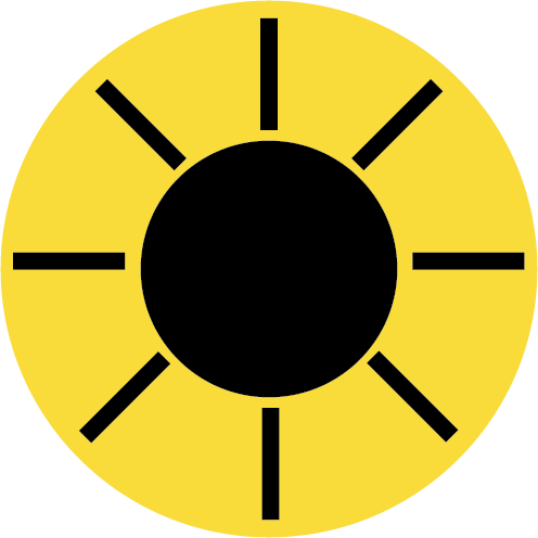 Sun Icon - Designed for a Legend of Kyyden trading card. The icon is meant to highlight a character's affinity for the sun domain. It was made in Adobe Illustrator as a vector file.