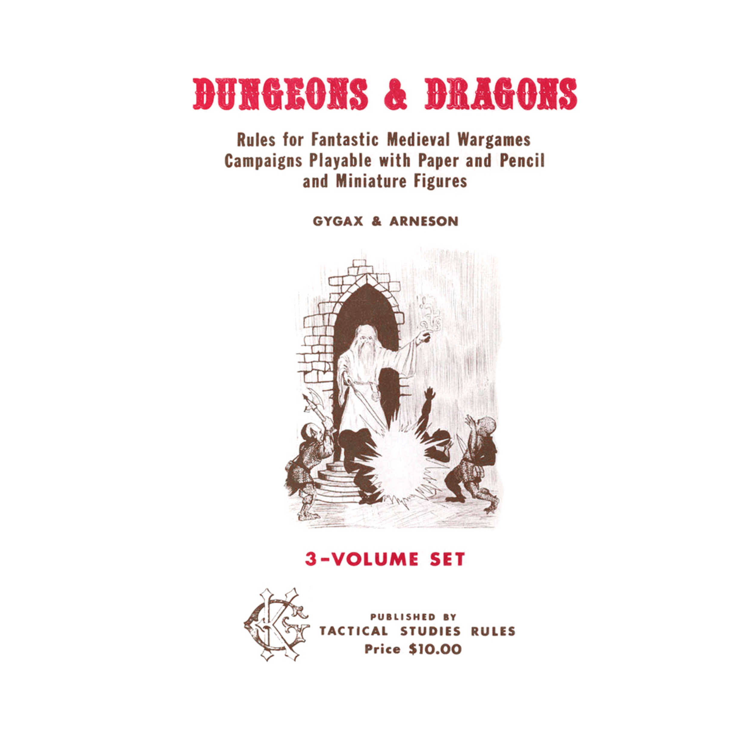 Original Dungeons & Dragons Pamphlet Cover by Gygax and Arneson