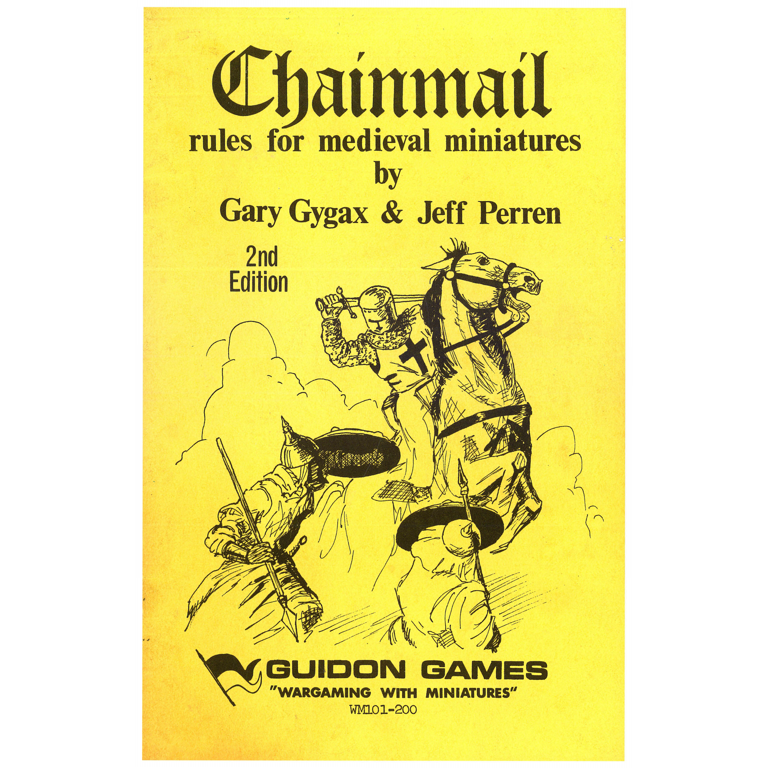 Pamphlet cover for Chainmail by Gary Gygax and Jeff Perren