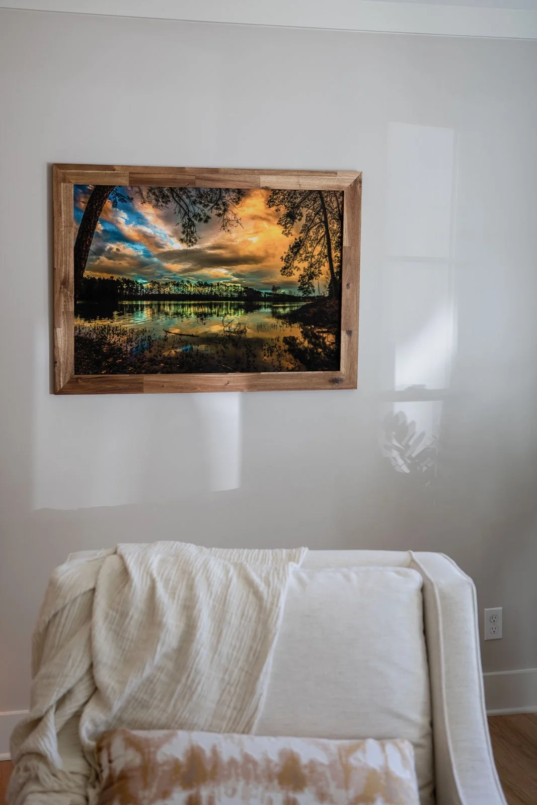 Fine art photography located throughout the home with elegant frames add to the peaceful ambience of our spaces. 