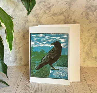 Raven Greeting Card, color