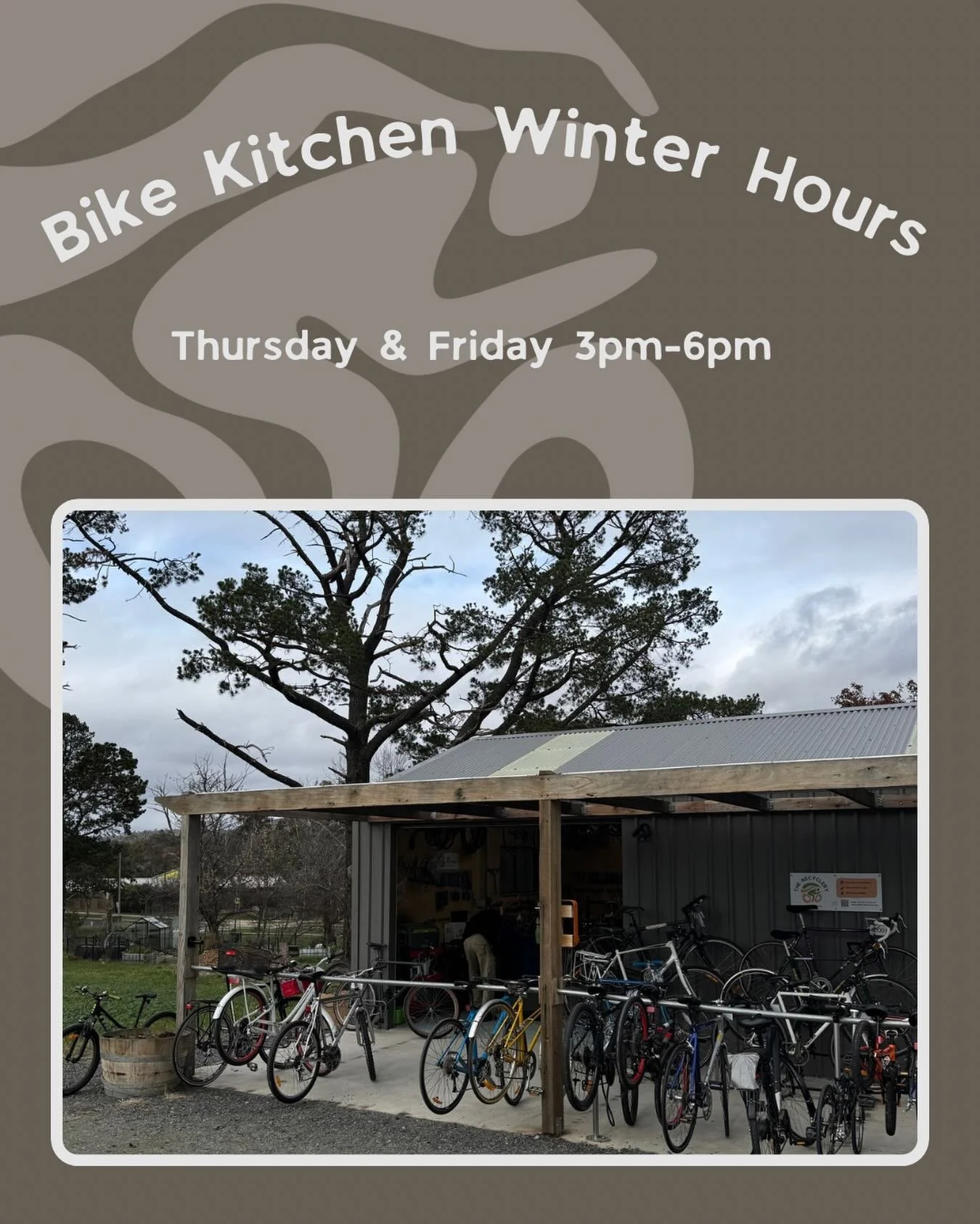 To accommodate for the brutal Canberra cold, our bike kitchen will now run 3pm-6pm!