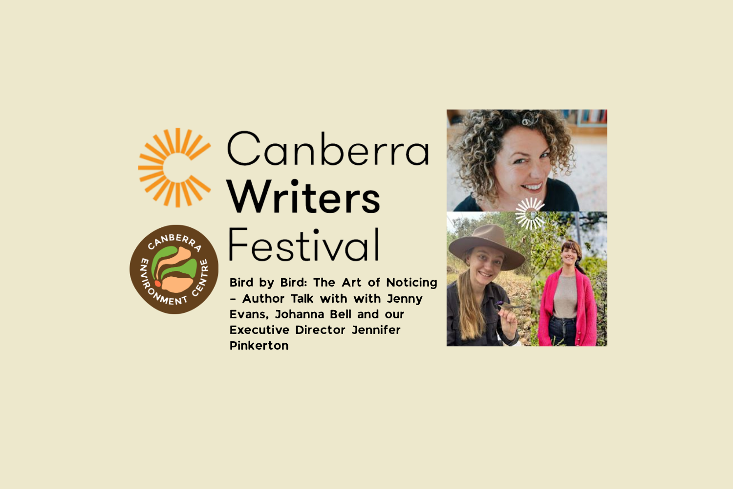 Canberra Writers Festival - Bird by Bird: The Art of Noticing – Author Talk