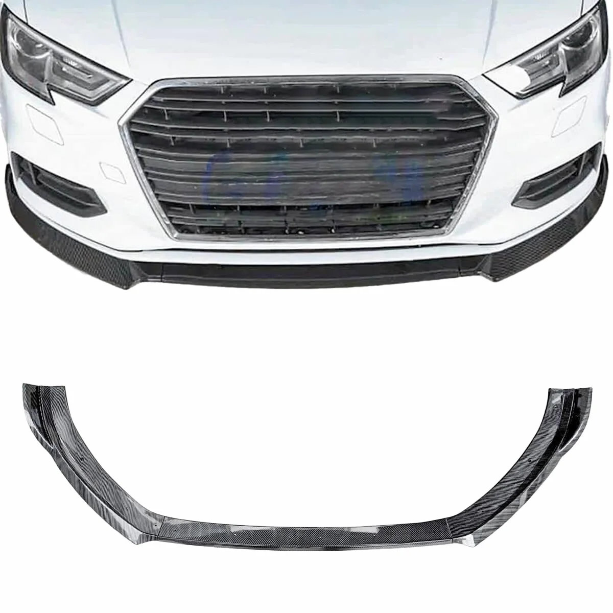 Carbon Fiber Front Lip V2 - Audi A3 S3 Sedan (2017-2020) 8V