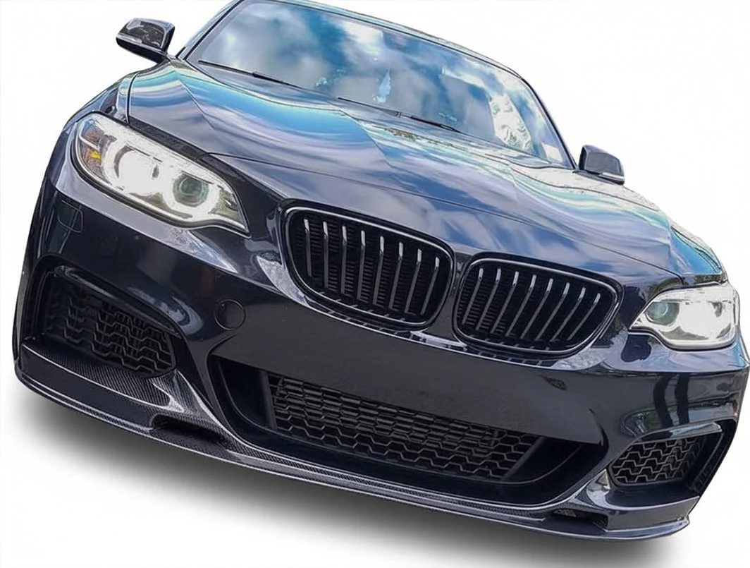 JCS Style Carbon Fiber Front Lip V2 - BMW M235i M240i F22 (2014-2017)