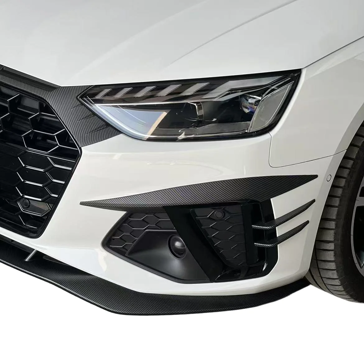 Carbon Fiber Front Lip - Audi A4 S4 RS4 Sedan (2020-2025) B9.5