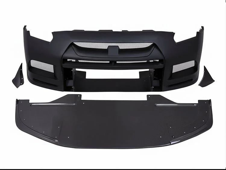 T Racing Style Carbon Fiber Front Bumper – Nissan GT-R R35 (2008 - 2016) CBA / DBA