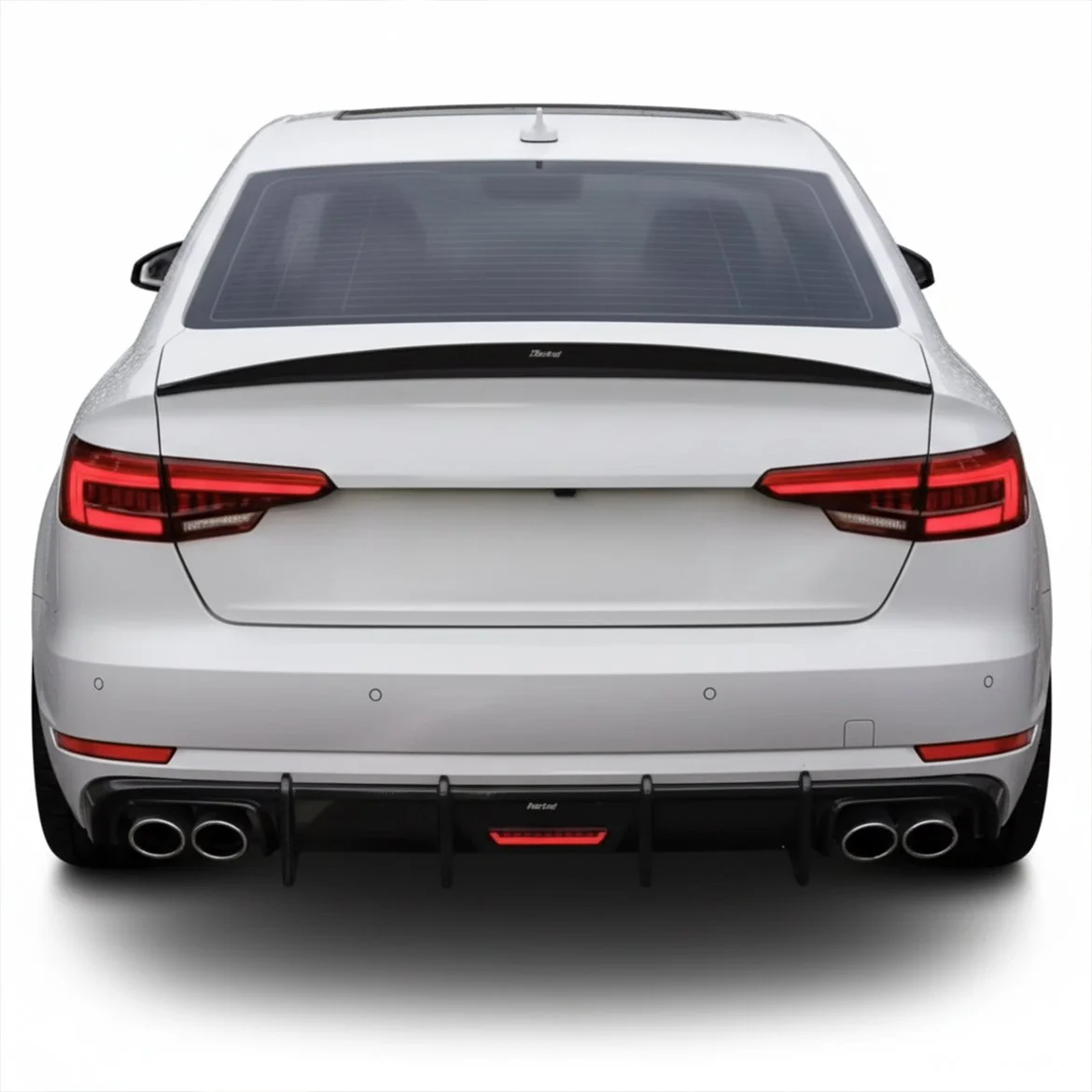 Aggressive Carbon Fiber Rear Diffuser w/ Brake Light - Audi A4 S4 Sedan (2015-2020) B9